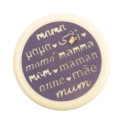 Moule Silicone Décor Rond Maman Ø 18 x H 0,2