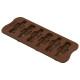 Moule Silicone Chocolat Casse-Noisette 2,6 x 8,4 x H 1,4 cm (x6) 
