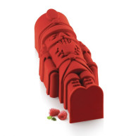 Moule à Bûche Silicone Casse-Noisette 3D 25,3 x 9 x H 7,5 cm - Silikomart