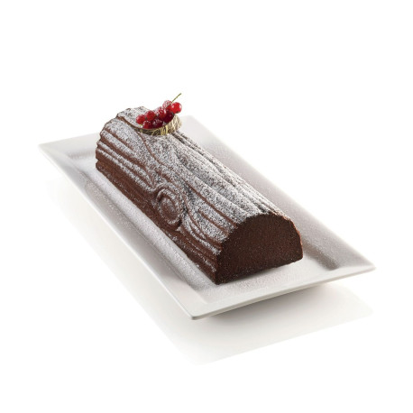 Kit Moule à bûche et Tapis Effet Bois - Silikomart Professional