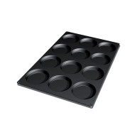 Moule Silicone 12 Fonds de Tarte Biscuit Ø12 x 2,2 cm 120ml - Silikomart Professional