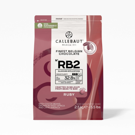 Chocolat Ruby rose 2,5kg Callebaut