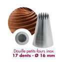 Douille Cannelée Petit Four Inox Ø 16 mm 1