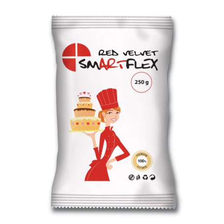 Pâte à Sucre Rouge Red Velvet 250g - Smartflex