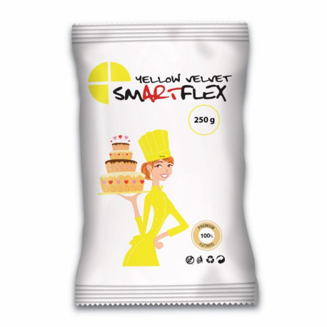 Pâte à Sucre Jaune Yellow Velvet 250g - Smartflex