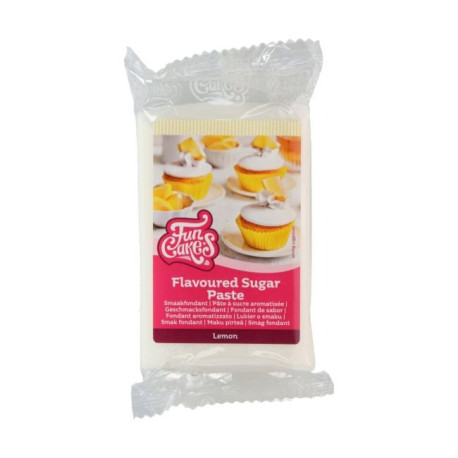 Pâte à Sucre Blanche Goût Citron 250g - Funcakes