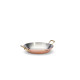 Plat de service cuivre inox 20cm biais