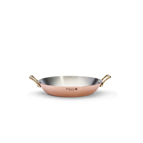 Plat de service cuivre inox 24cm De Buyer