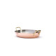 Plat ovale cuivre inox 2 anses laiton 36cm côté