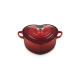 Cocotte en Fonte Cœur 20 cm Cerise - Le Creuset