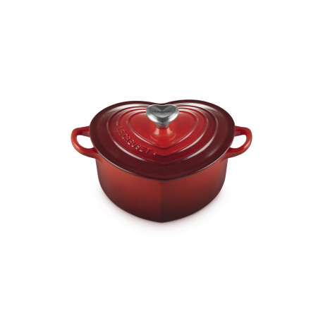 Cocotte en Fonte Cœur 20 cm Cerise - Le Creuset