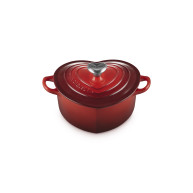 Cocotte en Fonte Cœur 20 cm Cerise - Le Creuset