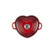 Cocotte en Fonte Cœur 20 cm Cerise dessus