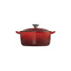 Cocotte en Fonte Cœur 20 cm Cerise face
