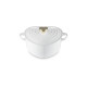 Cocotte en Fonte Cœur 20 cm Blanc - Le Creuset
