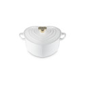 Cocotte en Fonte Cœur 20 cm Blanc - Le Creuset