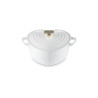Cocotte en Fonte Cœur 20 cm Blanc - Le Creuset