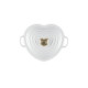 Cocotte en Fonte Cœur 20 cm Blanc dessus