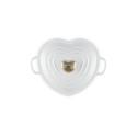 Cocotte en Fonte Cœur 20 cm Blanc dessus