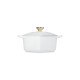 Cocotte en Fonte Cœur 20 cm Blanc face