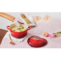 Cocotte en Fonte Cœur 20 cm Blanc ambiance