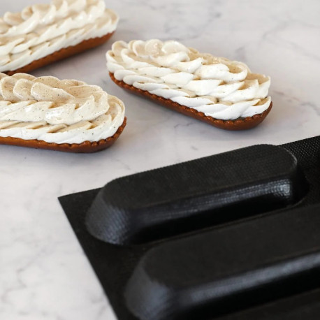 Moule Éclair Fiberform 13 x 4,8 x H 1,8 cm (x24) - Pavoni