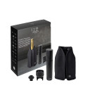 Coffret Pompe à Vin et Champagne Double Manuelle ABS + Rafraichisseur Frizz Noir - Peugeot