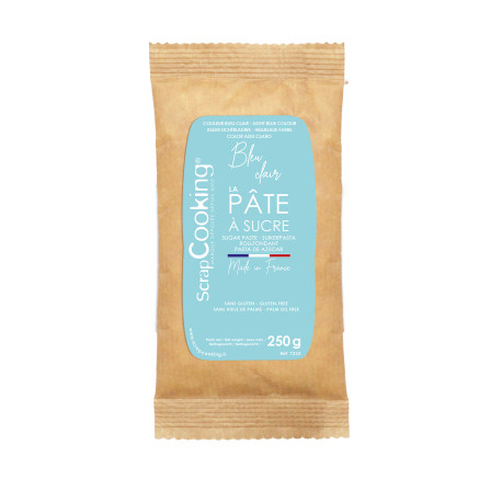 DDM Dépassée Pâte a sucre bleu clair 250g - ScrapCooking