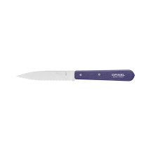 Couteau d'Office Cranté Inox et Bois 10 cm Violet N°113 - Opinel