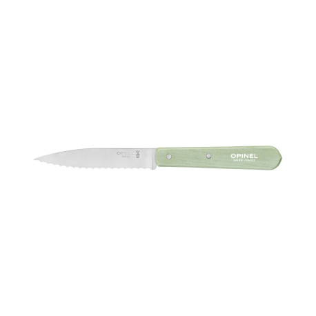 Couteau d'Office Cranté Inox et Bois 10 cm Sauge N°113 - Opinel