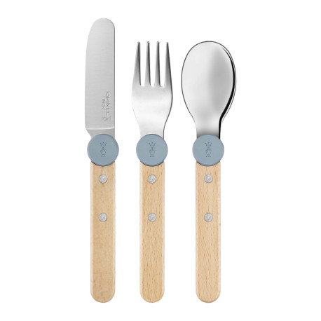 Coffret Couverts pour Enfant Bleu Pluie Le Petit Gourmet - Opinel