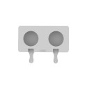 Moule à Glace Silicone Rond 3D Ø 7 x H 2,3 cm (x2) - Silikomart