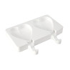 Moule à Glace Silicone 2 Mini Cœur avec bâtonnets - Silikomart