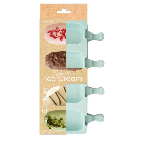 Moule Silicone Glace Classique 25,7 x 14,6 x H 2,5 cm - Scrapcooking