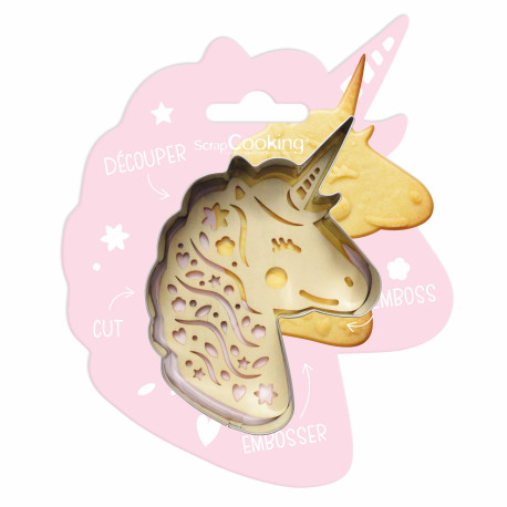Kit Biscuit Licorne 9,6 cm - ScrapCooking