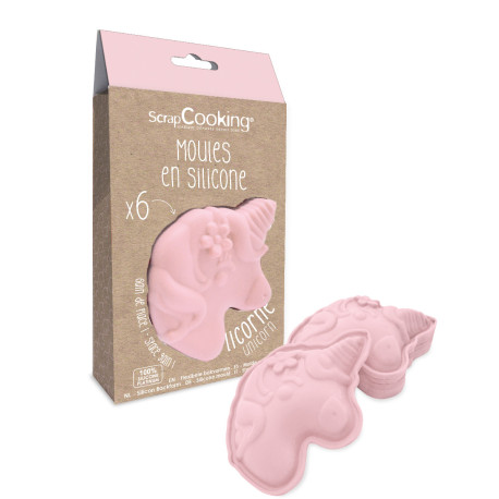 Moule Silicone Air Fryer Licorne 11,7 x 9 cm (x6) - Scrapcooking