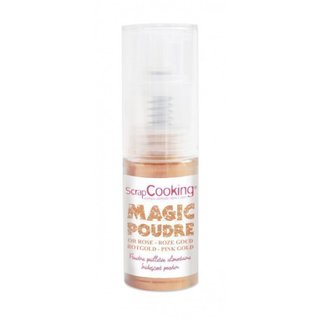 DDM Dépassée Spray colorant or rose Magic poudre 7g colorant alimentaire de surface - ScrapCooking