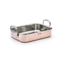 Plat à rôtir pro Inocuivre rectangulaire 35 x 25 cm Cuivre Inox - De Buyer