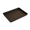 Moule à Tarte Rectangulaire Bord Cannelé Fond Fixe - Gobel
