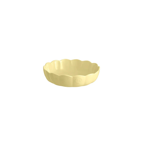 Moule à Gâteau Rond en Céramique Jaune Vanille Ø 27 cm Madeleine - Emile Henry