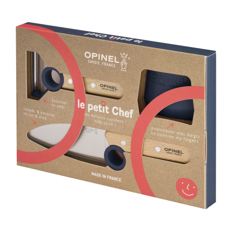 Coffret Couteau de Cuisine et Éplucheur Bleu Le Petit Chef - Opinel