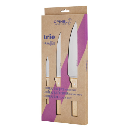 Coffret Couteaux de Cuisine Trio Parallèle - Opinel
