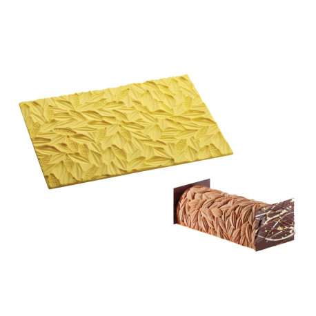 Tapis Décor Bûche Cabosse Silicone - Pavoni