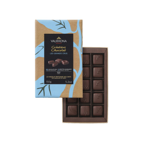 DDM Dépassée Coffret 15 Carrés Chocolat Noir Grands Crus - Valrhona