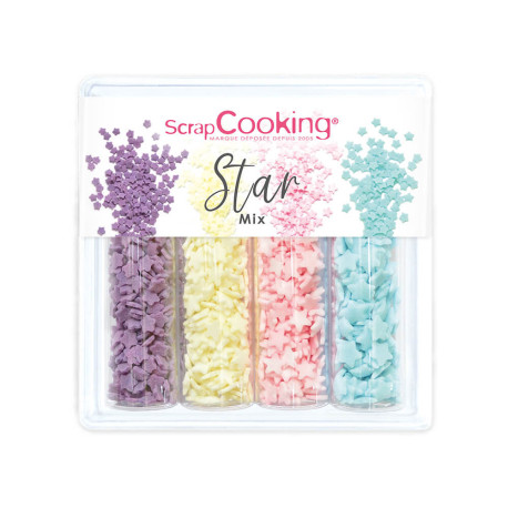 DDM Dépassée Décors sucrés Star Mix 52g - ScrapCooking