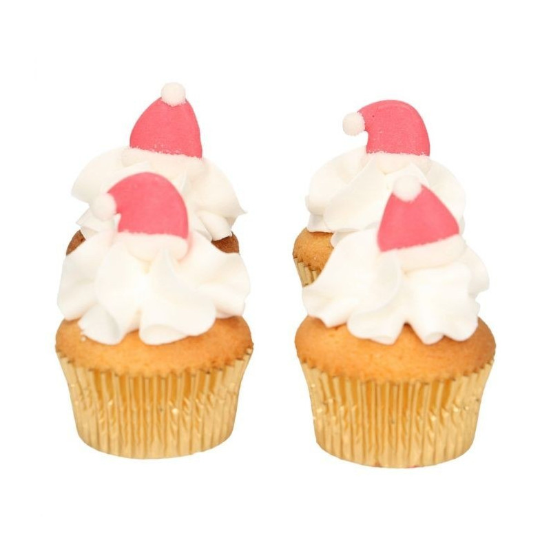 Décoration en sucre Père Noël x8 - Funcakes Décoration en sucre Père Noël x8 - Funcakes