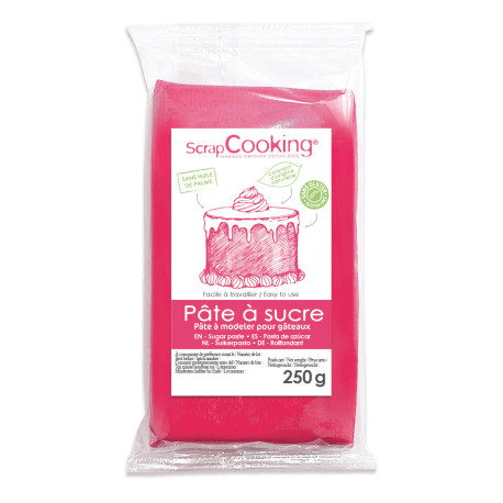 DDM Dépassée Pâte à sucre fushia 250g - ScrapCooking