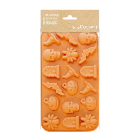 Moule en Silicone pour Bonbons Halloween (x18) - Scrapcooking