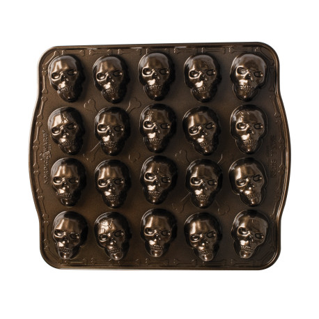 Moule à Gâteaux Têtes de Mort (x20) Bronze - Nordic Ware