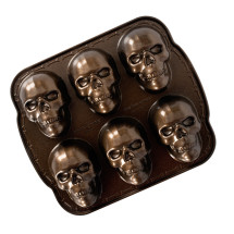 Moule à Gâteaux Têtes de Mort (x6) Bronze - Nordic Ware